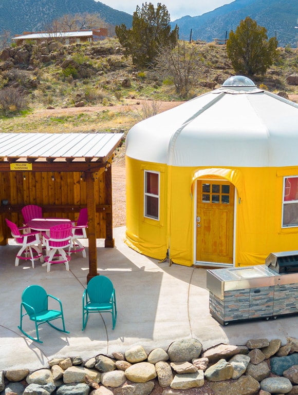 Lodging and adventure package with riverside glamping