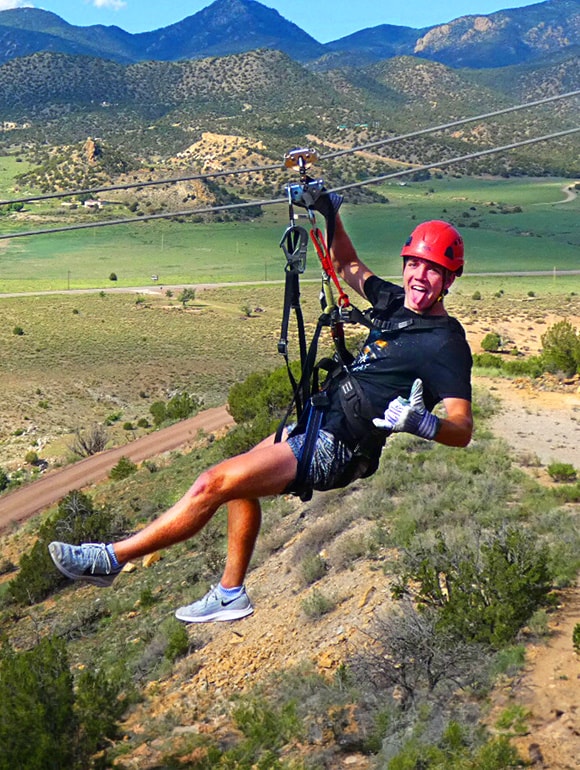 Raft and zipline adventure package